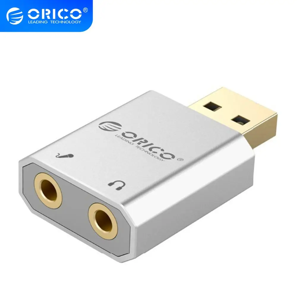 Внешняя звуковая карта USB ORICO стереозвук с микрофоном гарнитура аудиоразъем 3 5 мм