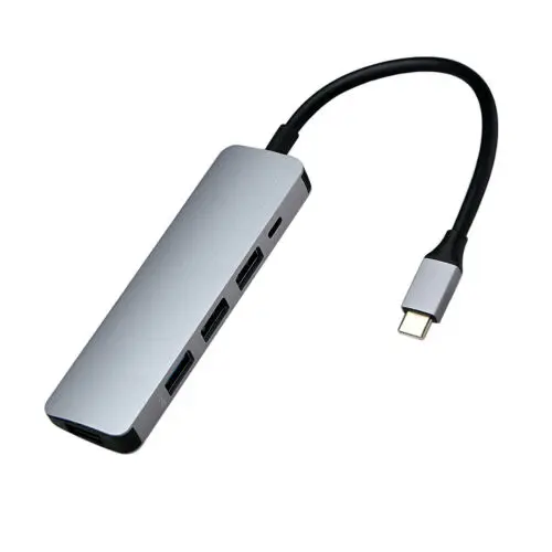5 в 1 Тип C USB-C к HDMI USB 3 0 концентратор адаптер TF кардридер конвертер зарядное