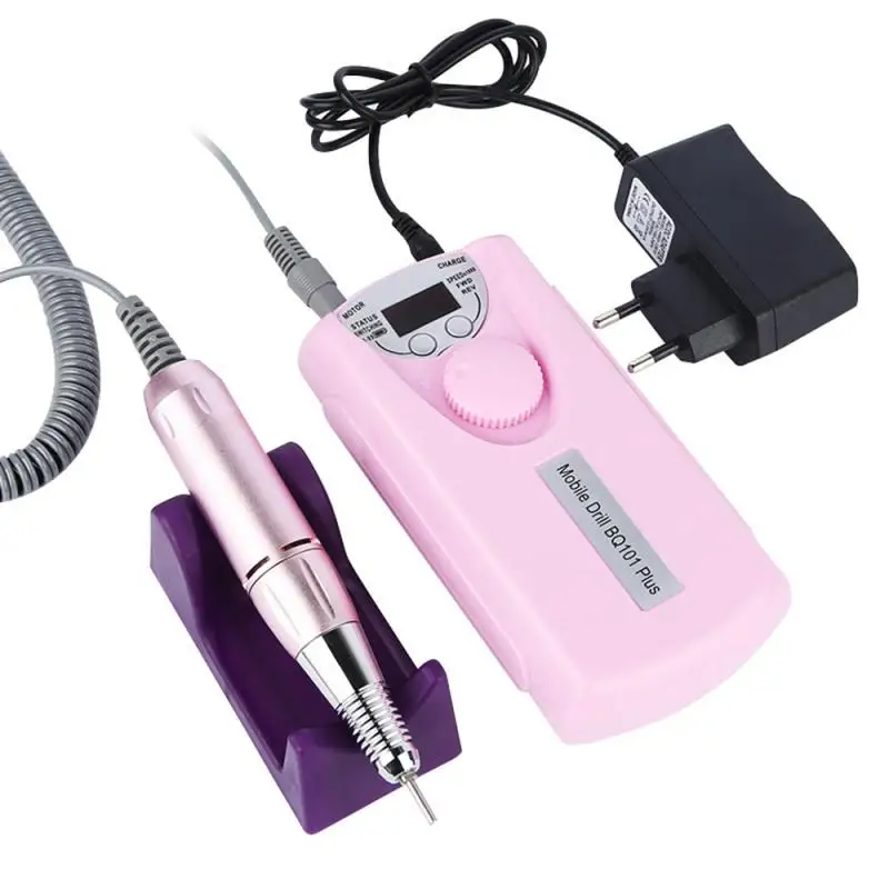 Nail Art Polisher Grinding Drill Machine Pink Portable Rechargeable Mini Electric Pen Type Manicure Tools Dropshipping | Красота и