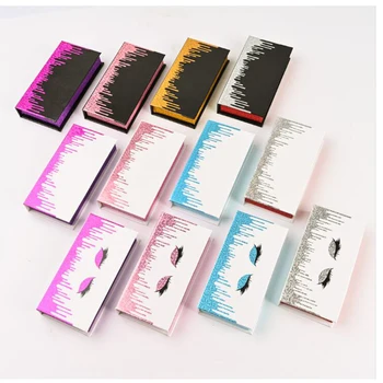 

10 pcs Lash Boxes Packaging Wholesale Fahion New Empty Eyelash Packaging Box Rectangle Lashes Case Eyelashes Package