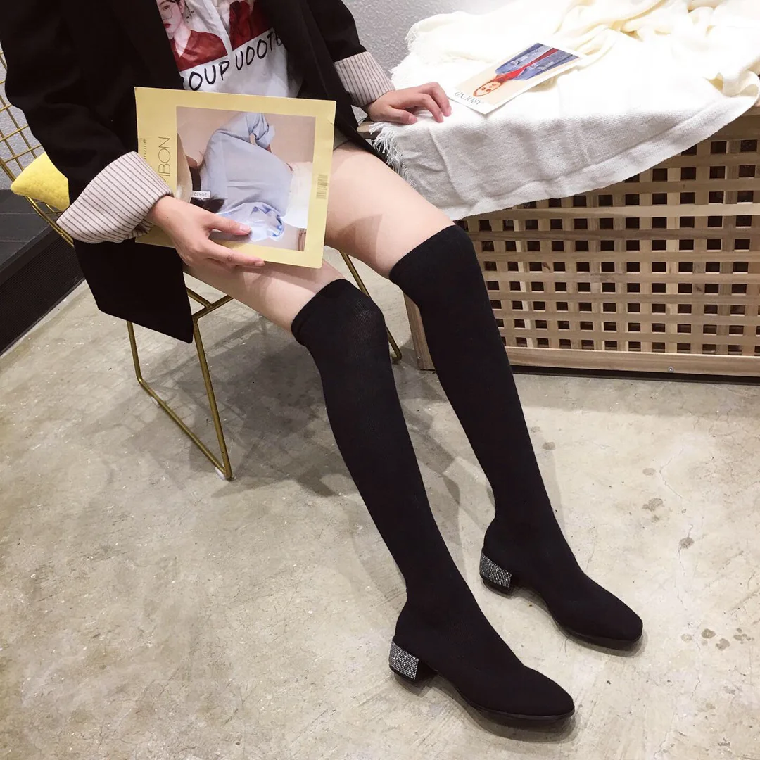 

Waterproof Boots Women Winter Boots Boots Woman Overknee Boots Autumn Thin Elastic Thin Legs Boots Long Winter Boots