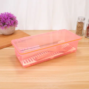 

Kitchen Chopsticks Drain Storage Box Transparent Dust-proof Tableware Storage Organizer Kitchen Cutlery Fork Utensil Storage Con