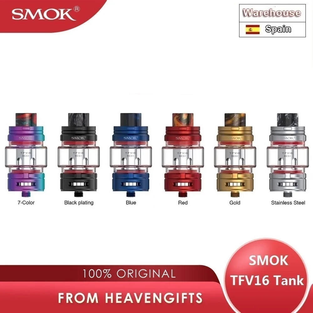 Оригинальный атомайзер SMOK TFV16 9 мл с сетчатой катушкой 0.17ohm Vape испаритель Tank vs TFV12