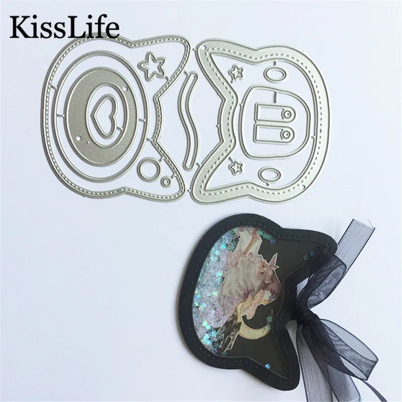 

2019 New Cute Cat Head Frame Metal Cutting Dies Heart Circle Animal Die Cuts for Card Making Scrapbooking Kscraft Christmas Dies