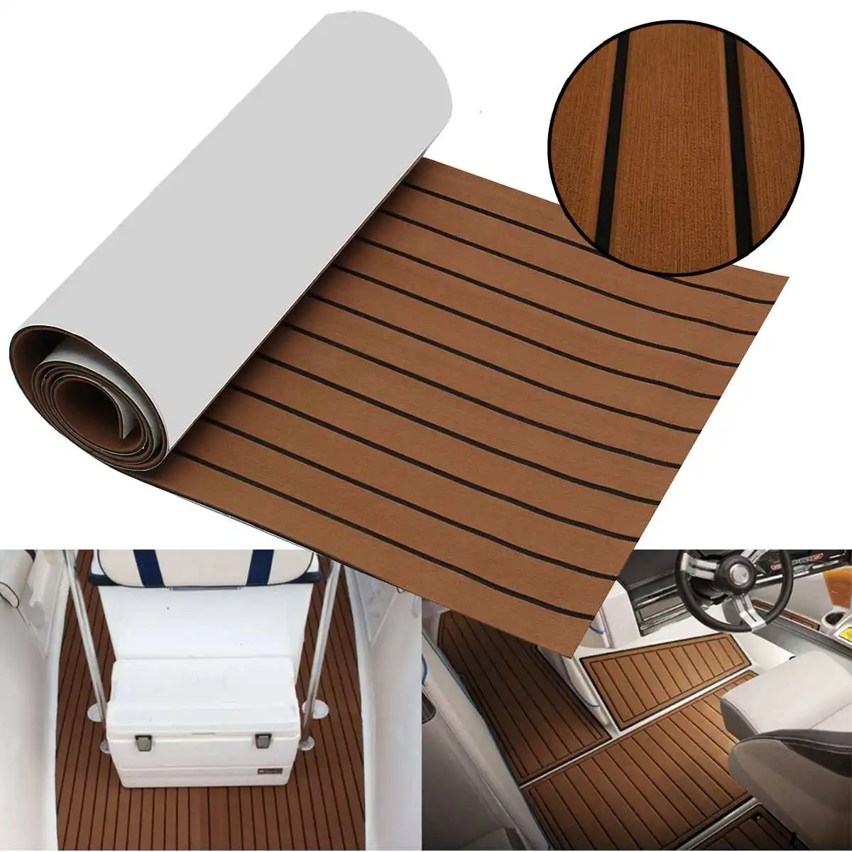 Audew 6 мм 60x240 см/90x200 см/90x230 см EVA пена коричневый морской пол искусственный тик лодка настил лист Pad черный самоклеющиеся клейкие коврики Audew 6 мм 60x240 см/90x200 см/90x230 см EVA пена коричневый морской пол искусственный тик лодка настил лист Pad черный самоклеющиеся клейкие коврики