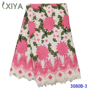 

Latest African Cord Lace Fabric Water Soluble Lace Fabric Embroidery Guipure Lace Fabric for Nigerian Wedding Dress APW3080B