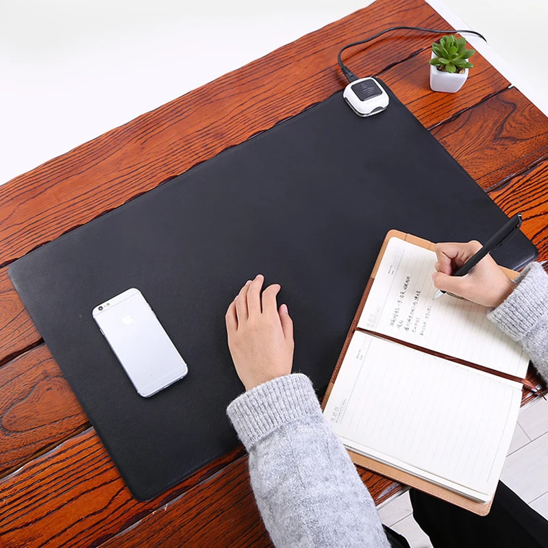 

2020 Waterproof Heated Mouse Pad Winter Use MousePad Heating Mat For office Work Study Writing Warm Hands Desk Mat Keyboard Pad