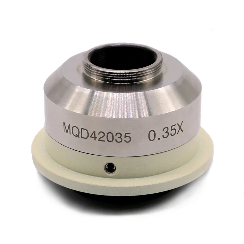 1PC 0.35X Adapter Focusable 0.35X 0.55X Microscope Camera Adapter C mount Adapter for Nikon Trinocular Microscope - Цвет: 1PC 0.35X Adapter