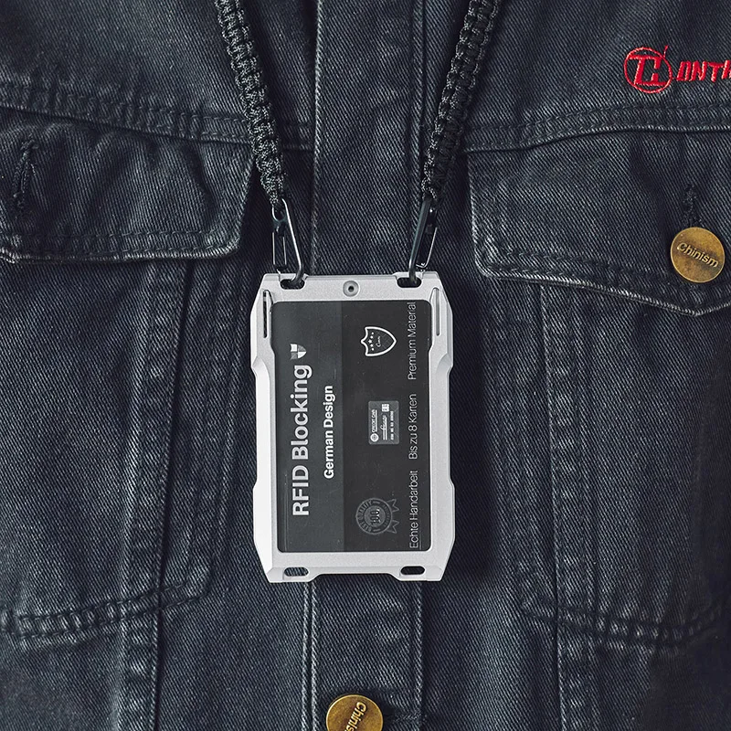 DIENQI RFID металлические мужские кошельки с держателем для карт тактические смарт