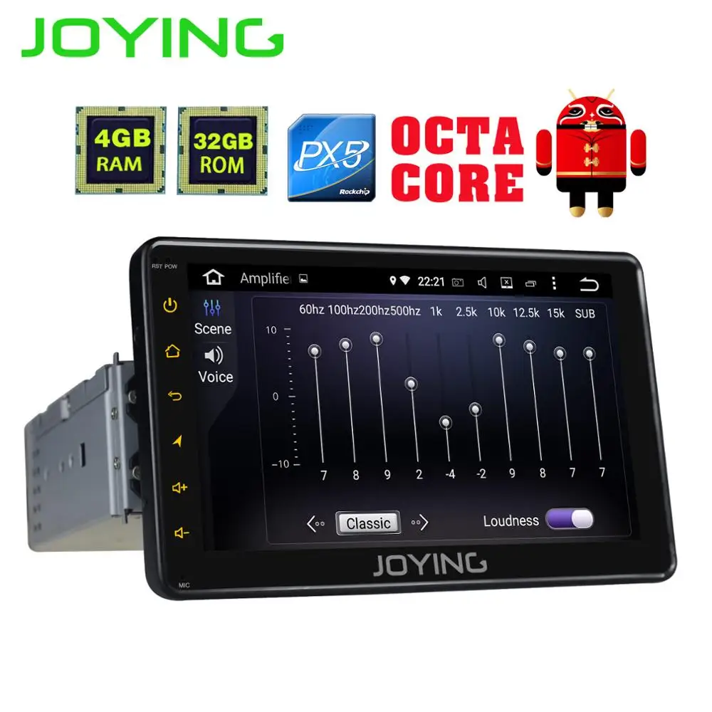 JOYING Car Accessories 7\Android Car Radio Stereo Single Din Universal Head Unit Multimedia Player WIFI Steering Wheel Cam Dash