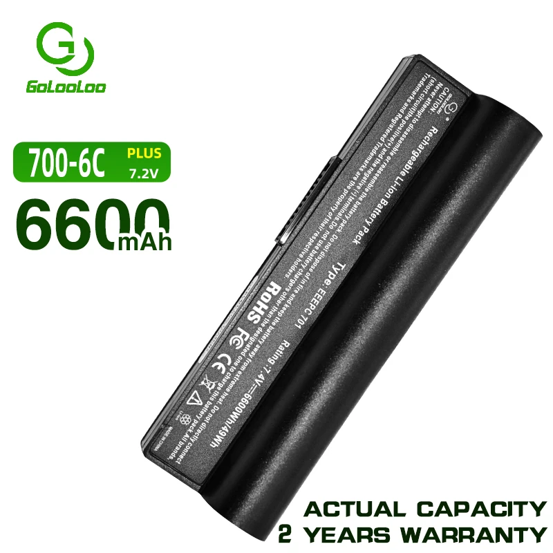 Golooloo 90-OA001B1000 A22-700 A22-P701 A23-P701 P22-900 Аккумулятор для ноутбука Asus Eee PC 2G Surf 4G/4G 8G 700 701 900 |