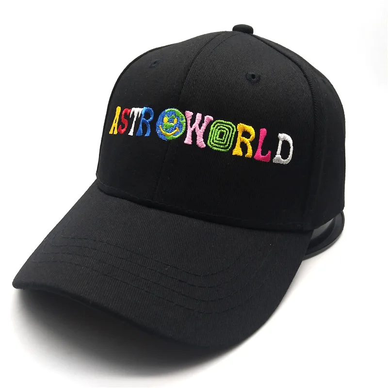 Новая стильная бейсбольная кепка с изображением Трэвиса Скотта astroworld с вышитыми буквами в стиле хип-хоп, мужская и женская кепка