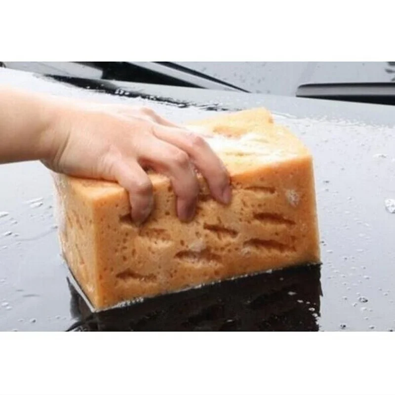 Car cleaning sponge block car cleaning coral large hole honeycomb sponge high density absorption microfiber