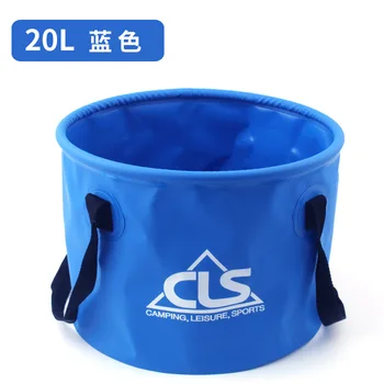 

Water Storage Bucket Outdoor 20l Blue Camping Foldable Telescopic