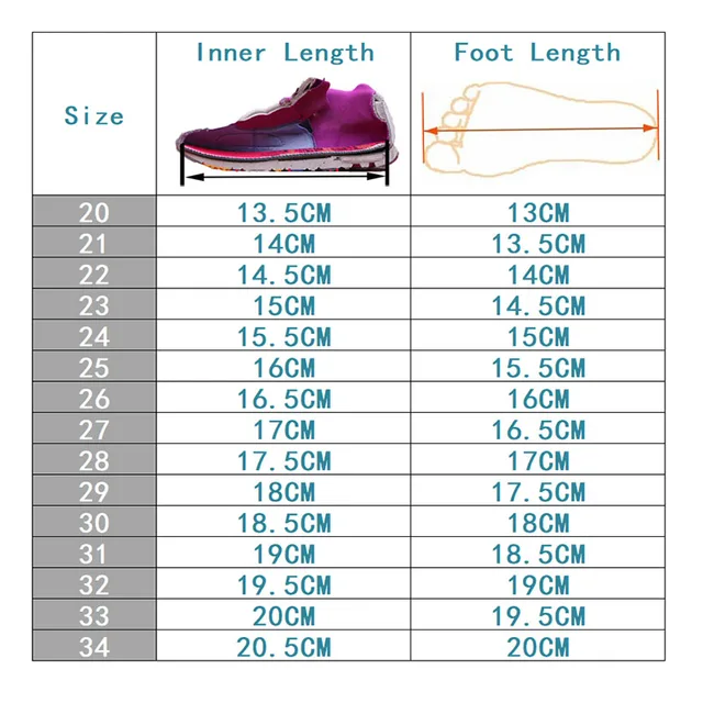 Measure Cm Foot Shoe Size Sneakers Kids Shoes Antislip Soft Bottom