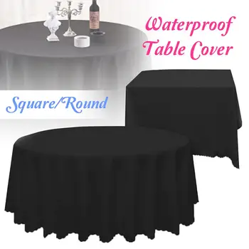 

Square Round Tablecloth Wedding White Hotel Table Cloth Table Cover Overlay tapetes nappe mariage Tablecloth Polyester