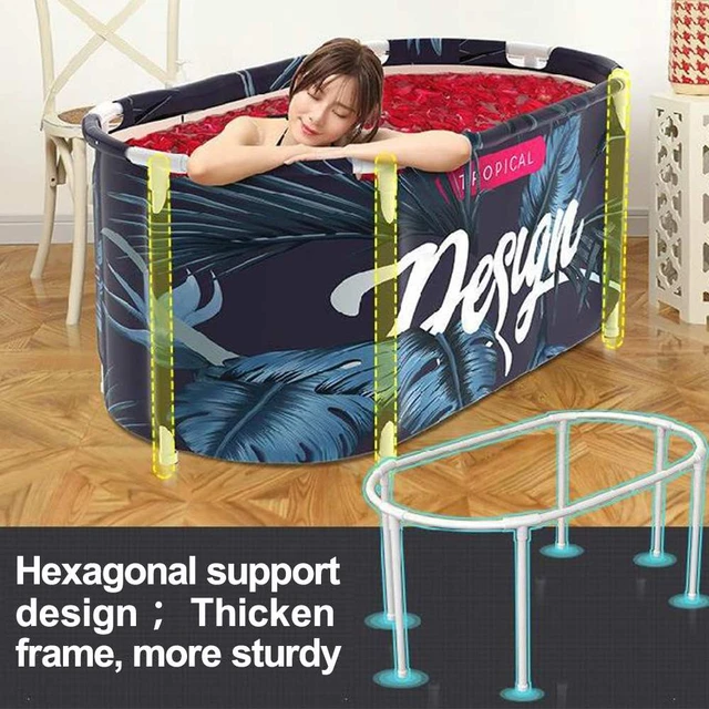 Bañera Plegable Portátil De 135cm, Cubo Grande De Plástico Para Baño,  Aislamiento, Barril De Baño Para Adultos Y Niños, Piscina Tina De Baño -  Bañeras Inflables Y Portátiles - AliExpress