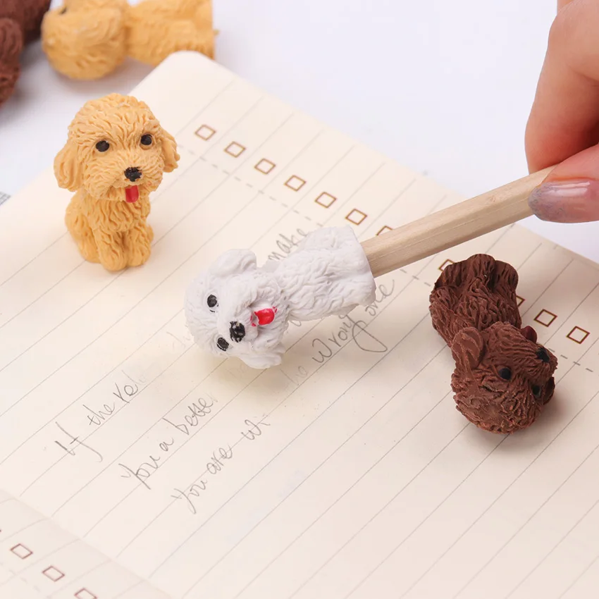 1 шт. резиновый ластик Милая Собака Kawaii школьные принадлежности для творчества Канцелярские товары карандаш ластик студент, школа, офис