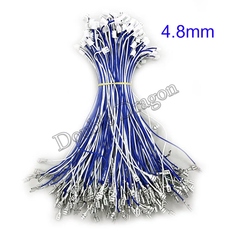 4.8mm 500Pcs 2,8 мм/4,8 мм терминал гнездовой разъем 2Pin 5Pin Штекер кабель джойстик кнопка провода для аркадных игр машина Zero Dely энкодер комплект - Цвет: 4.8mm 500Pcs