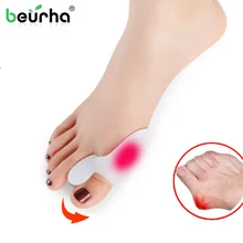 2 шт два отверстия вальгусная деформация большого пальца корректирующий гель разделитель пальцев ног Hallux выпрямитель баньон ортопедическая шина Уход за ногами костный регулятор