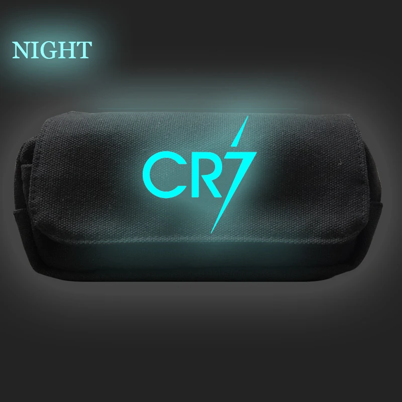 

New Cristiano Ronaldo CR7 Luminous Pen Box Fashion Cute Kids Gifts Pencil Holder Students Boys Girls Makeup Bags