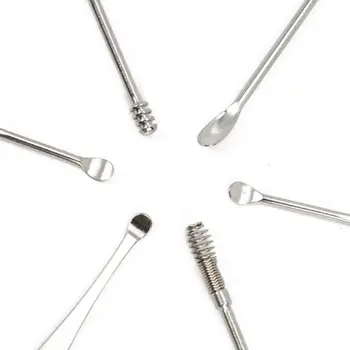

Wholesale Outdoor Keychain Samll Ear Spoon Vintage Stainless Steel Cleaning Ear Gadget Portable Durable Detachable