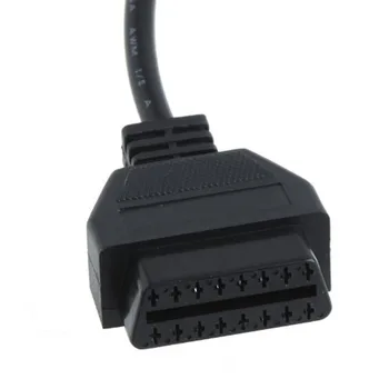 

For Opel/Vauxhall Diagnostic Cable 1pc Adapter Connector Scanner 10Pin to 16Pin OBD2 Black
