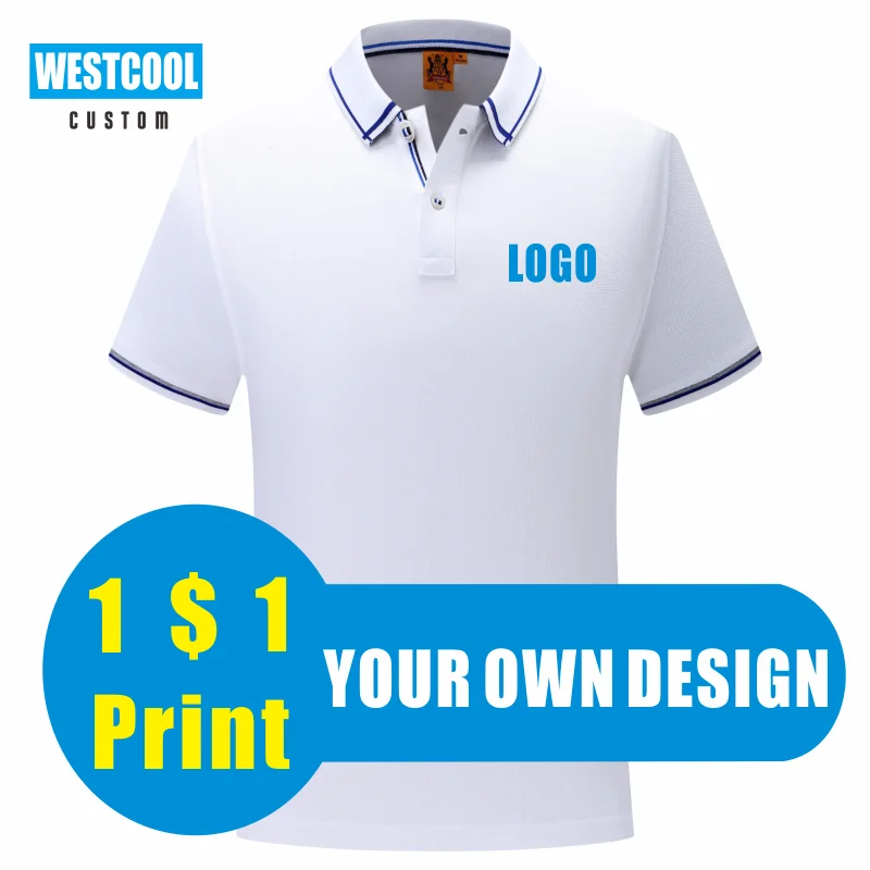 

High-End Fashion Polo Shirt Custom Embroidery Men and Women Polo T Shirts Customize Logo WESTCOOL 2021 Summer