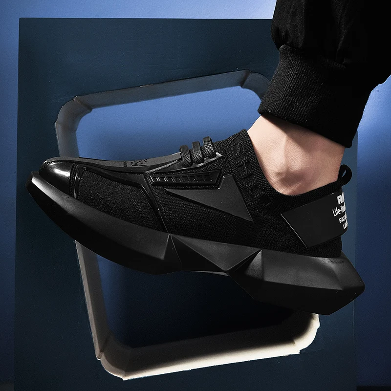 Новинка, мужские кроссовки, дышащие, Flyknit+ спортивная обувь на полиуретановой подошве, удобные, модные, стильные кроссовки, резиновая подошва, Трансформеры, Уличная обувь