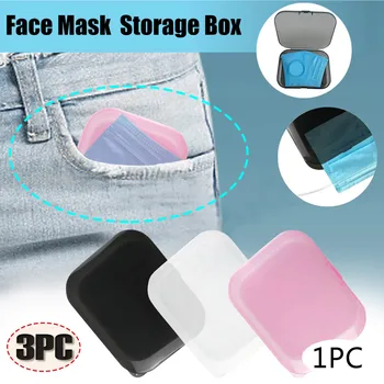 

1PCS Mask Holder Box Disposable Mask Storage Box To Store Masks Portable Square Box Save Mask Bag Home Dustproof Mask Holder Box