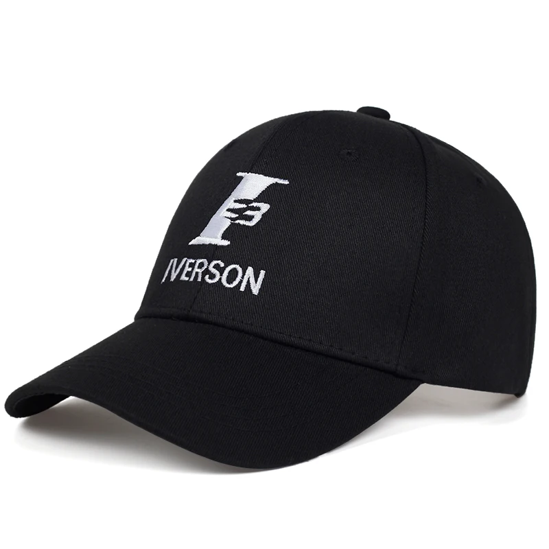Новинка, модная бейсбольная кепка с вышитыми буквами IVERSON, Спортивная Кепка для отдыха на открытом воздухе, хлопковая кепка для папы в стиле хип-хоп, дикие кепки