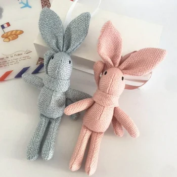 

NEW Rabbit Plush Animal Stuffed Dress Rabbit Key chain TOY Kid's Party Plush TOY Bouquet Plush Dolls