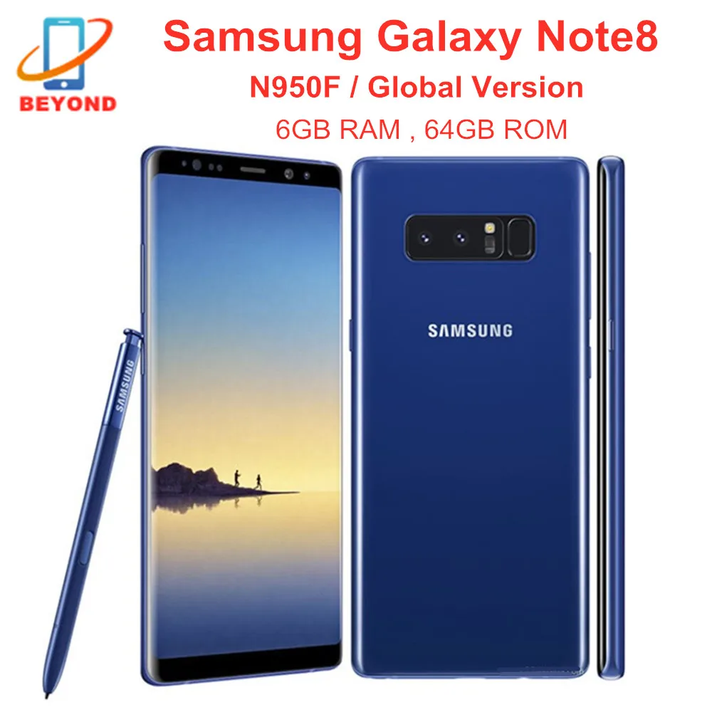 Samsung Galaxy Note8 N950F Note 8 Оригинальный разблокированный 4G LTE мобильный телефон Octa Core 6 3