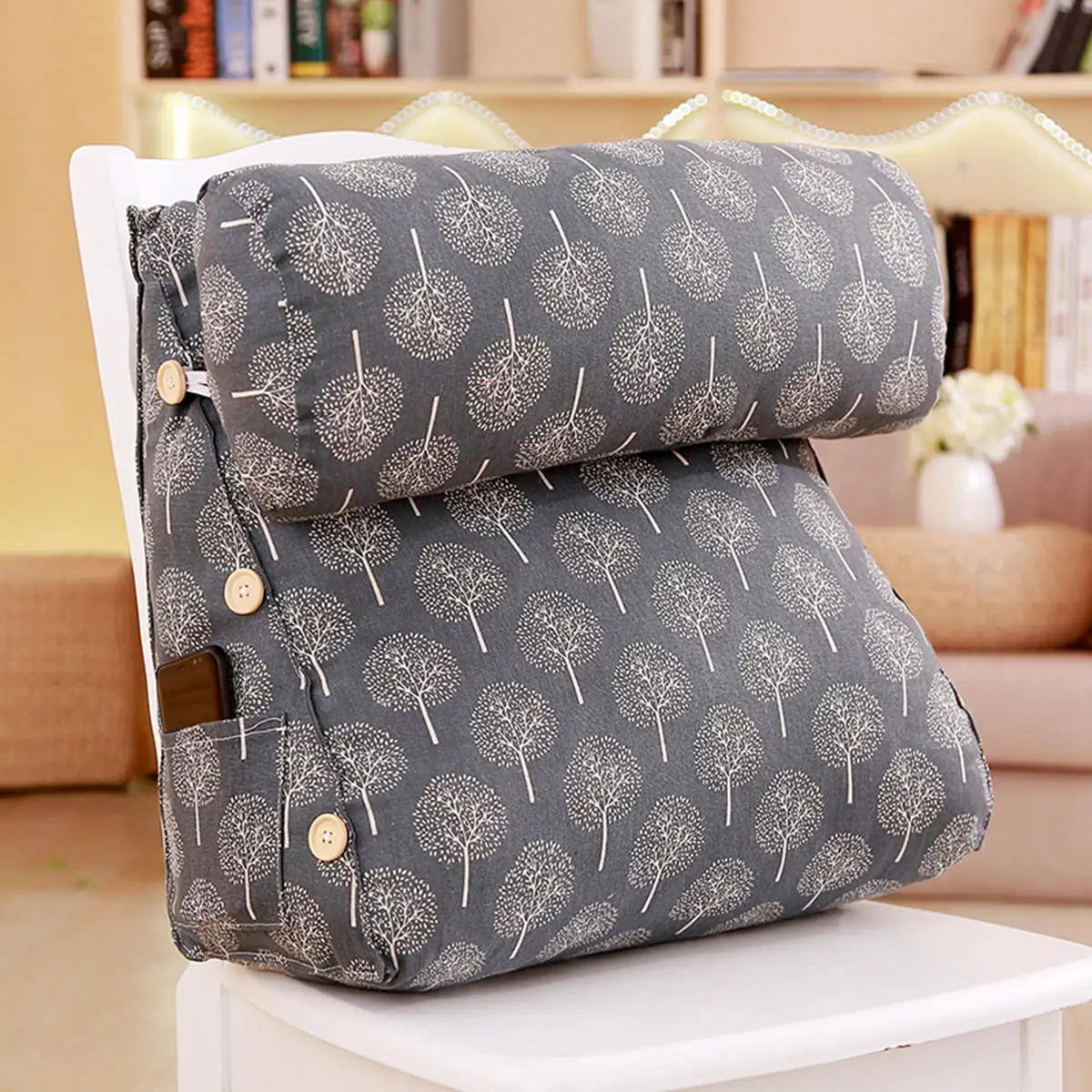 Треугольная подушка для дивана Подушка спины 3d офисное окно поясная кровати