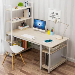 Bureau d'ordinateur, bureau d'étude Simple pour étudiant à domicile, petit bureau, bibliothèque combinée 