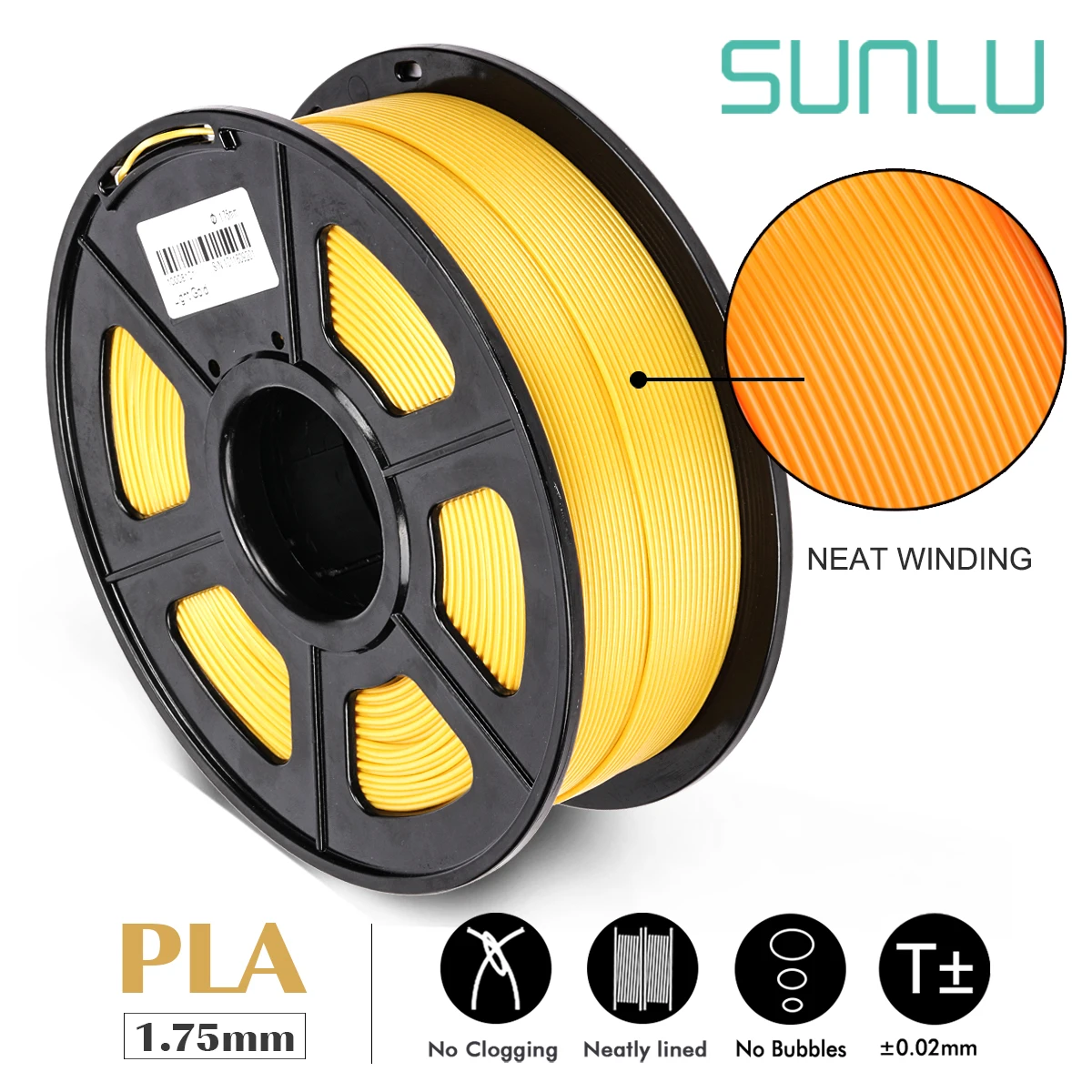 

SUNLU Filament PLA 1.75mm 1kg Accuracy Dimension +/-0.02MM Tangle Free Printing Smoothly Material For 3D Printer
