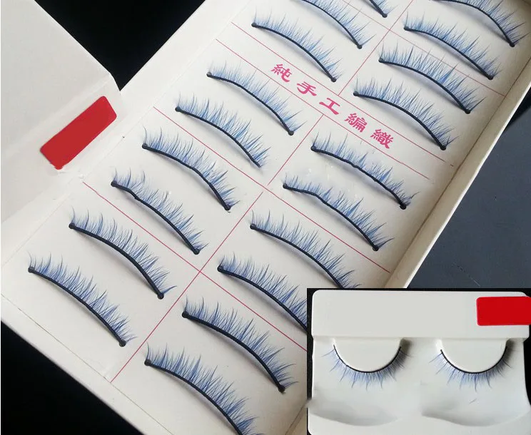 4 10 Pairs 3D Anime Dolls with False Eyelashes Short False Eyelashes Simulation Natural Curling Short Dolls Eyelashe - Цвет: 4