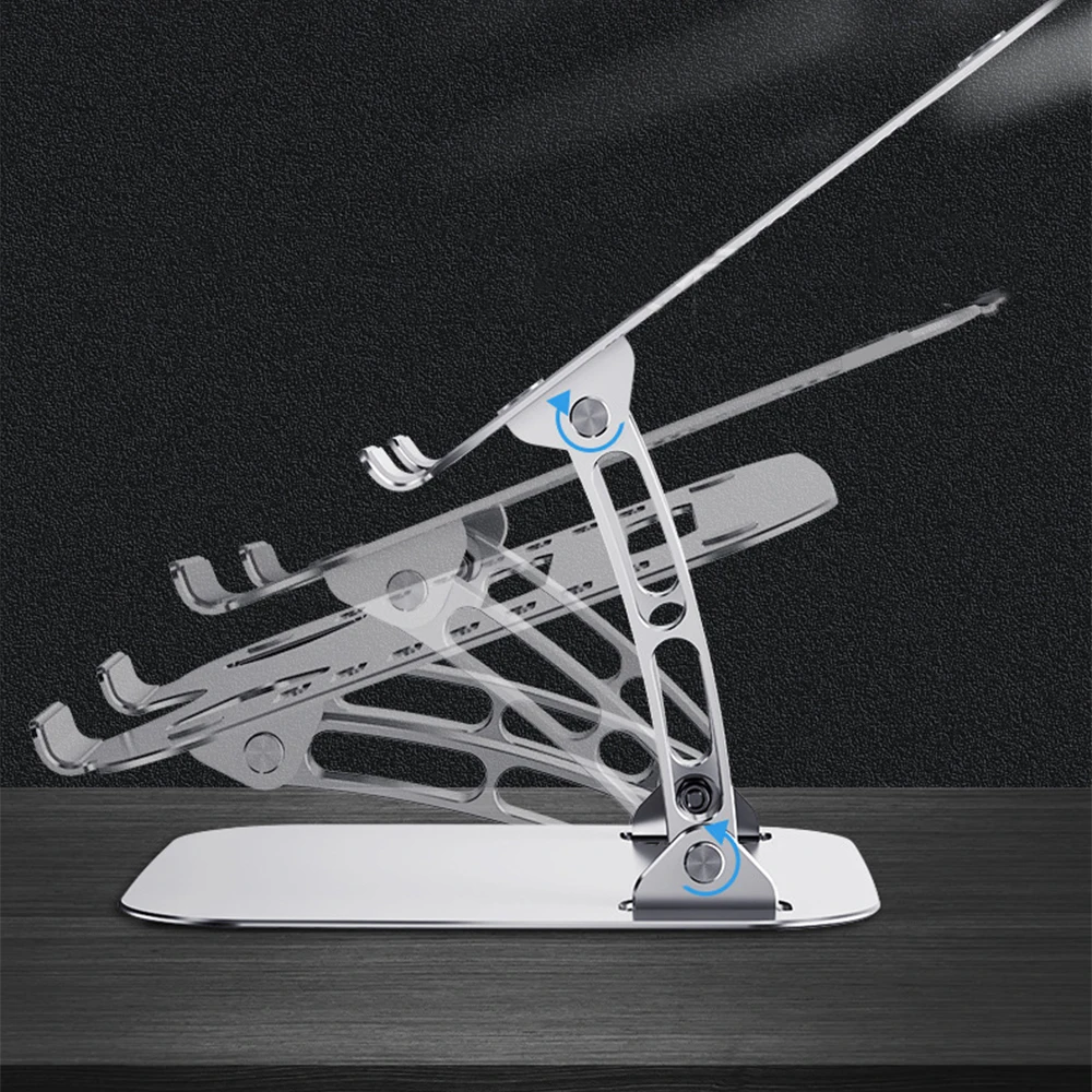 Sleek Aluminium Adjustable Foldable Laptop Stand with Heat Dissipation