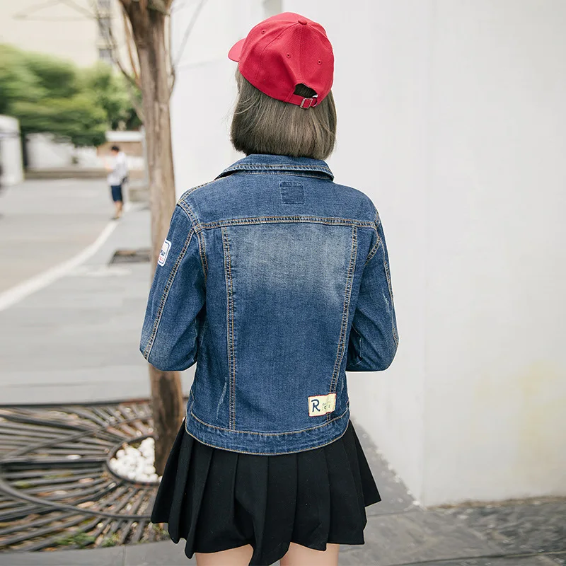 

Autumn And Winter Korean-style New Style Couple Clothes Elasticity Slim Fit Jeans Coat Casual WOMEN'S Dress Short Jacket