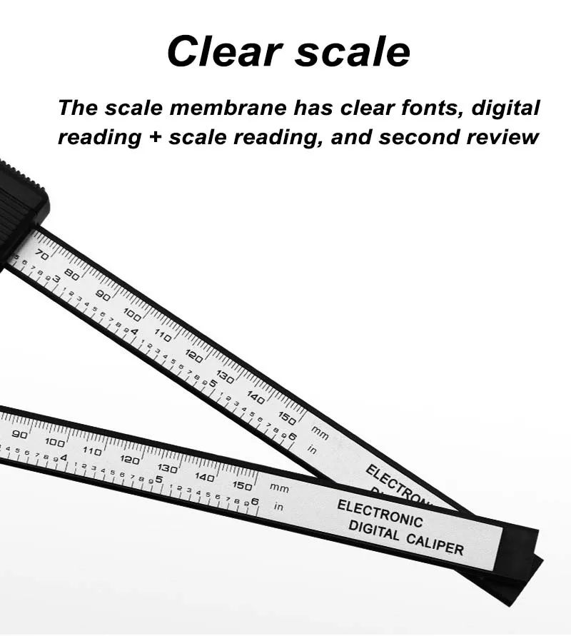 ZK 30 150mm 6 Inch LCD Digital Electronic Carbon Fiber Vernier Caliper Gauge Micrometer Measuring Tool Digital Tools Calipers