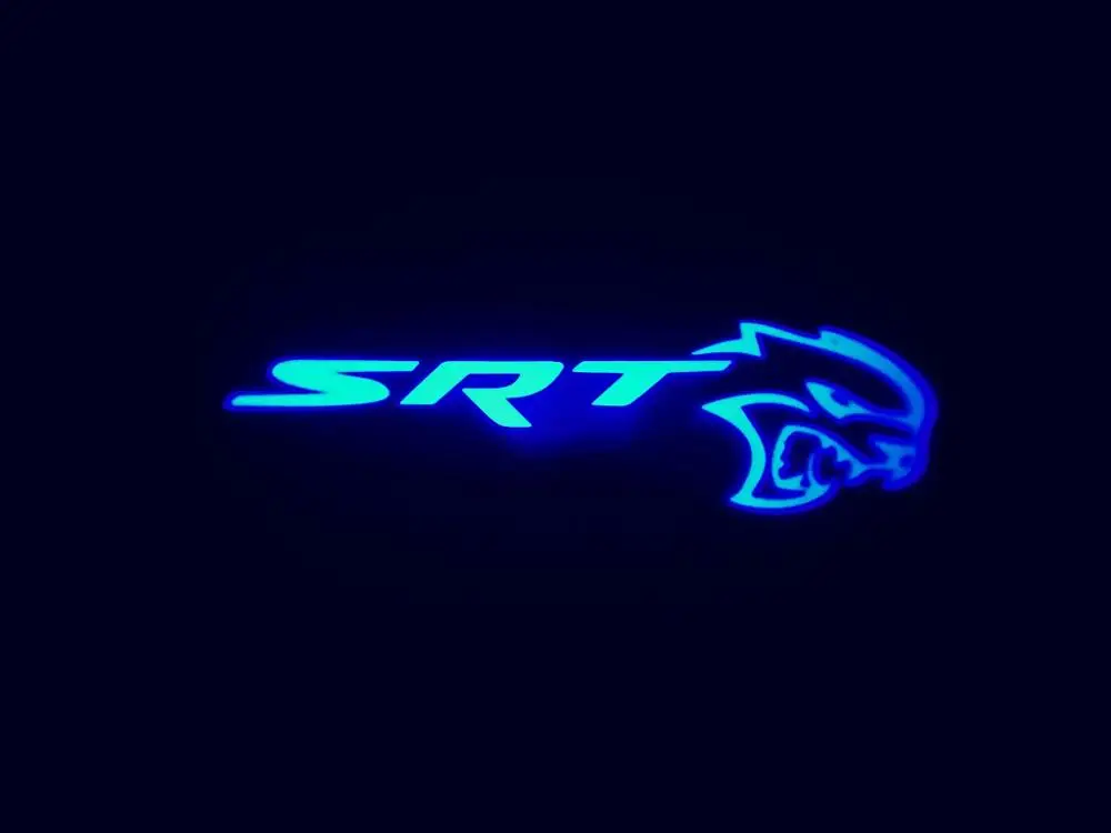 2 шт. высокая прозрачность для Dodge Challenger Автомобильный светодиодный логотип на дверь светильник логотип проектор светильник для Hellcat R/T SRT SXT GT SE T/A шейкер 392 - Испускаемый цвет: B3