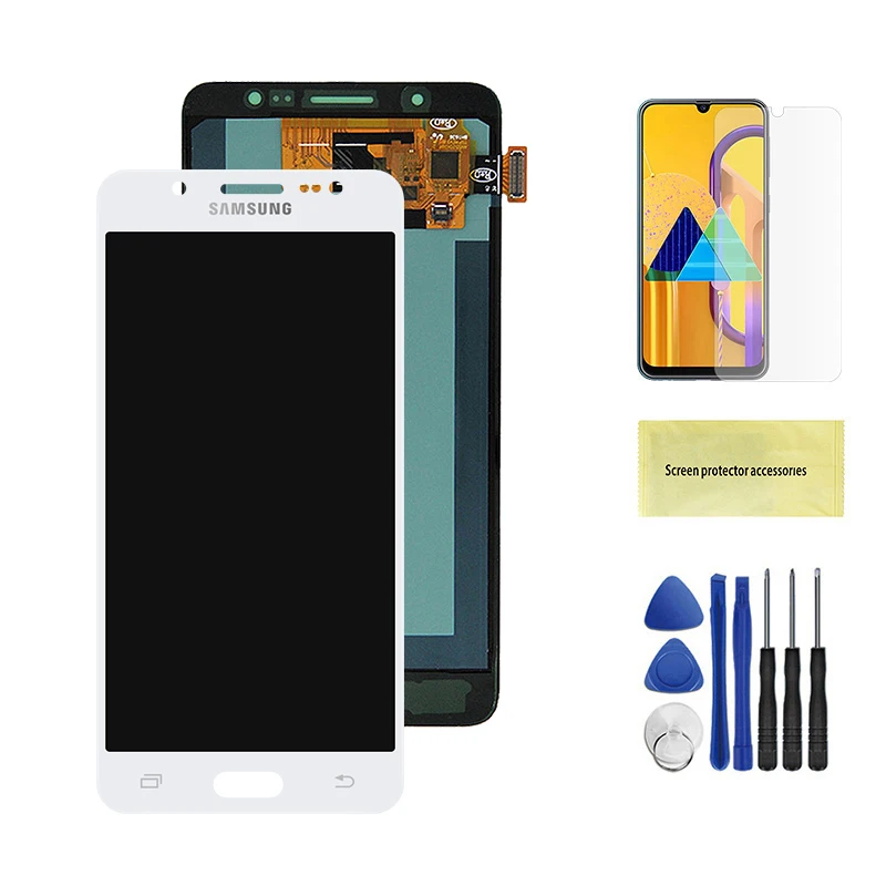 OLED White AMOLED дисплей для samsung Galaxy J5 2106 lcd J510 дисплей сенсорный экран дигитайзер SM-J510F J510G J510Y J510M - Цвет: OLED White