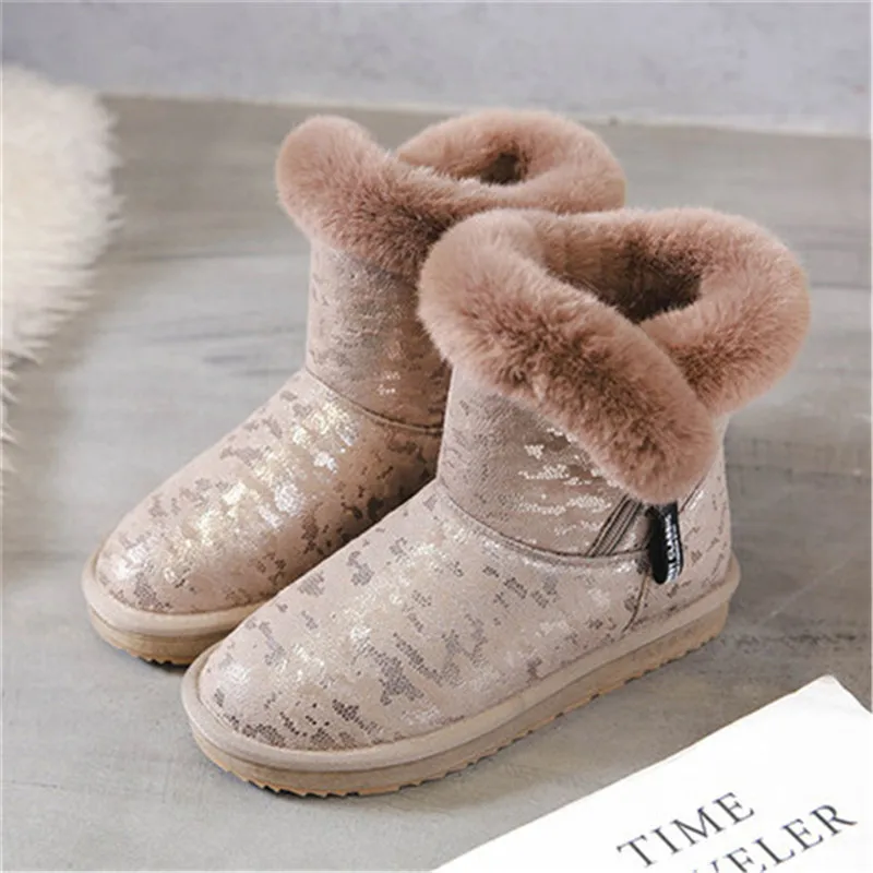 TIMETANGsnow/женские ботинки; Новинка года; зимняя кожаная обувь; теплые стеганые ботильоны для женщин с боковой молнией; повседневные зимние ботинки - Цвет: Слоновая кость