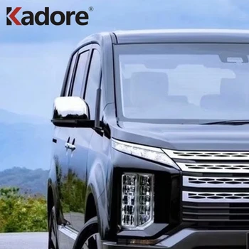 

For Mitsubishi Delica 2020 2021 Chrome Side Rearview Mirror Cap Cover Trims Car Decoration Exterior Auto Accessories