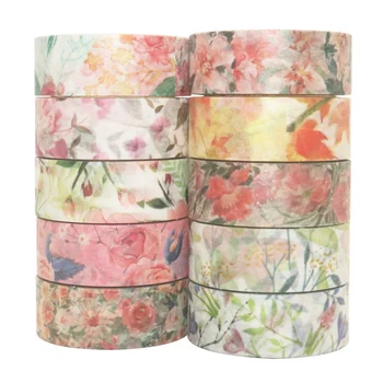 

Washi tape 40 rolls hand-painted flowers Sen-series hand account decoration material hand account gift box set