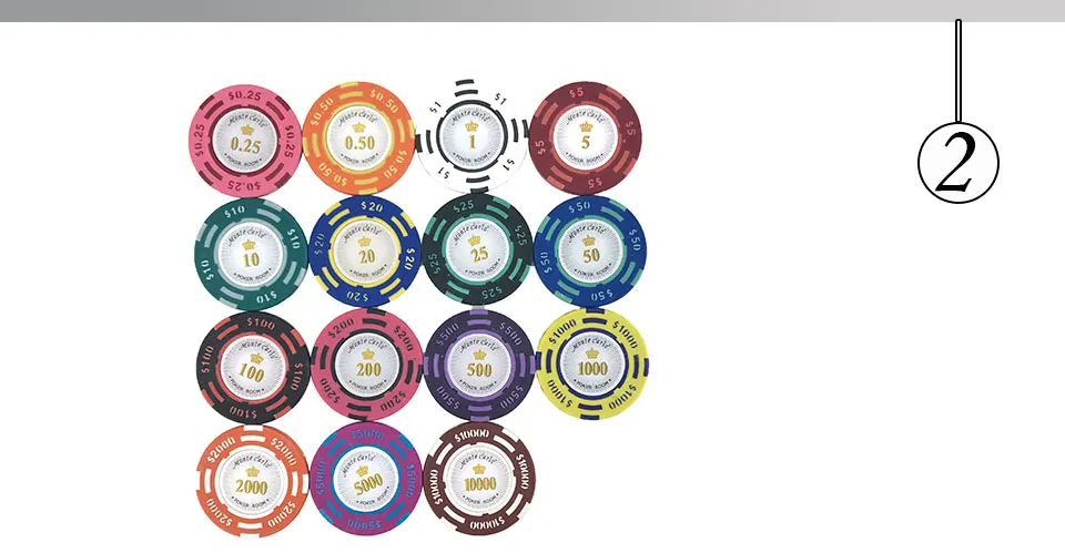 Easytoday 20Pcsset Upscale Poker Chips Set 14g Clay Embedded iron Texas Hold'em Baccarat Professional Poker Chip Games (2)