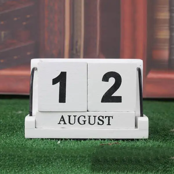 

Home Daily-use Manual Wooden Combination Small Desk Calendar Desktop Decoration Ornament