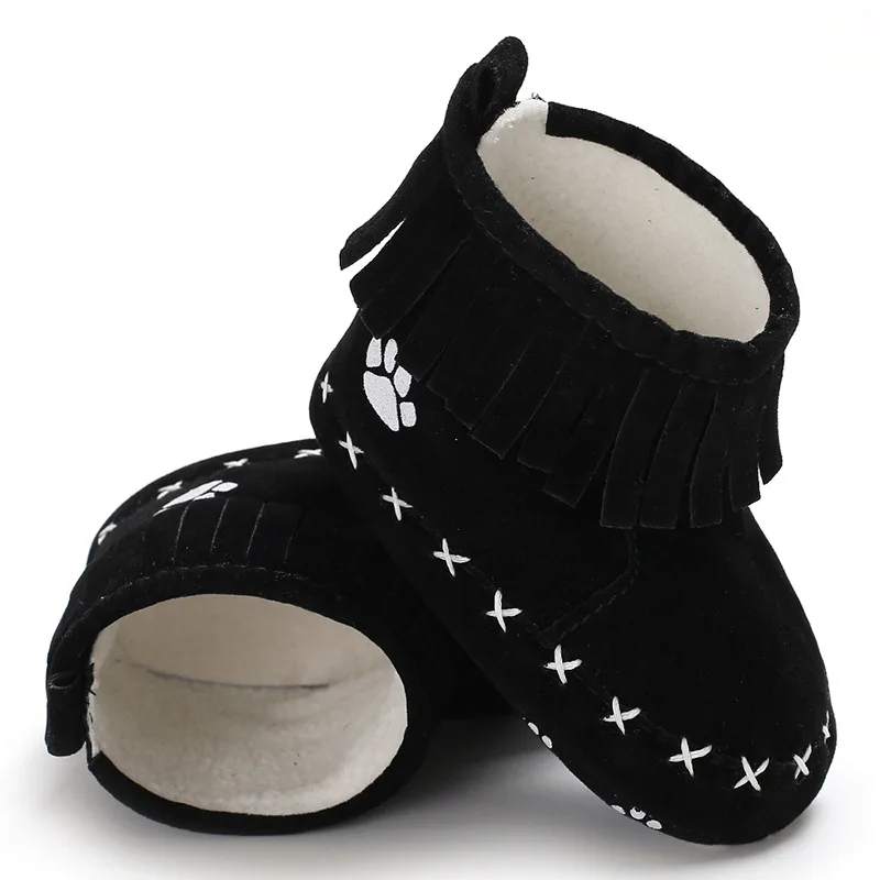 Winter newborn baby snow boots baby shoes 0-1 first-year girl boots warm non-slip baby boots
