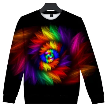 

Hoodies Sweatshirt Hoodie Sweatshirts Streetwear Hip Hop Tops Clothes Colorful Tie Dye 3D Women Men Magic Swirl Pattern 3D Print
