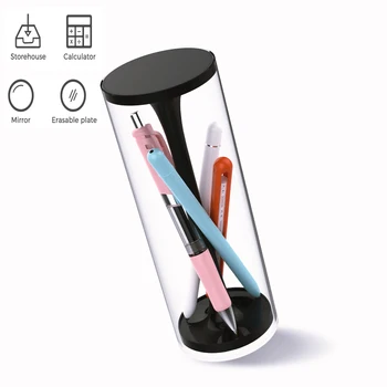 

Pencil Case School Stationery Pencil Holder Box with Calculator Whiteboard Mirror